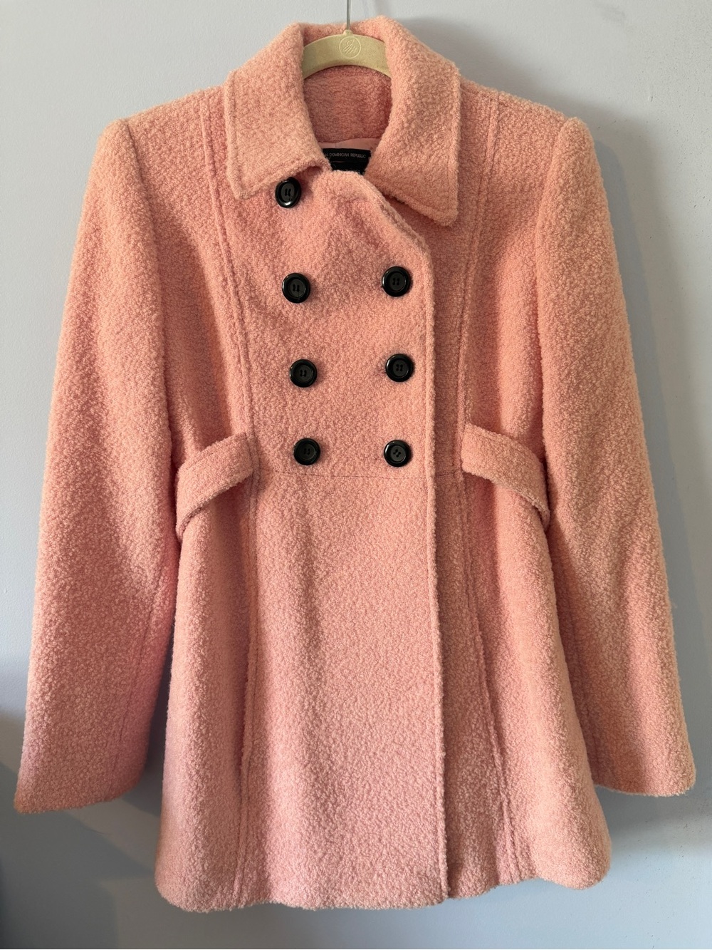 Marvin Richards Blush Pink Double-Breasted Peacoat